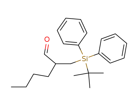 Molecular Structure of 123628-93-3 (2-<(1',1'-dimethylethyl)diphenylsilylmethyl>hexanal)