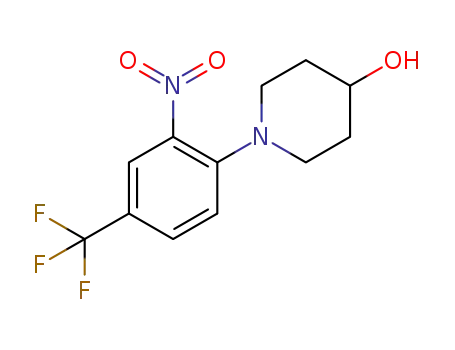 Molecular Structure of 702650-29-1 (1-[2-NITRO-4-(TRIFLUOROMETHYL)PHENYL]PIPERIDIN-4-OL)