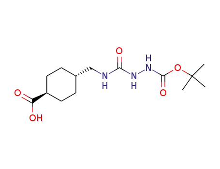 Hydrazinecarboxylic acid,
2-[[[(4-carboxycyclohexyl)methyl]amino]carbonyl]-, 1-(1,1-dimethylethyl)
ester, trans-