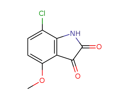 Molecular Structure of 15345-55-8 (7-chloro-4-methoxy-1H-indole-2,3-dione)