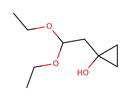 Molecular Structure of 832142-17-3 (Cyclopropanol, 1-(2,2-diethoxyethyl)-)