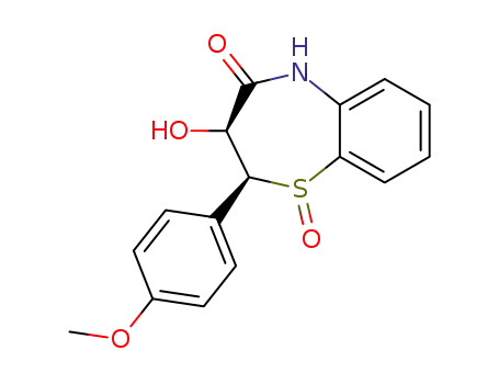 Molecular Structure of 137447-97-3 ((2S,3S)-3-hydroxy-2-(4-methoxyphenyl)-2,3-dihydrobenzo[b][1,4]thiazepin-4(5H)-one 1-oxide)