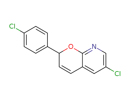 Molecular Structure of 102830-80-8 (6-chloro-2-(4-chlorophenyl)-2H-pyrano[2,3-b]pyridine)