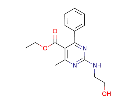 5-Pyrimidinecarboxylic acid,
2-[(2-hydroxyethyl)amino]-4-methyl-6-phenyl-, ethyl ester