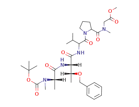 N-tert-butoxycarbonyl-N-methyl-L-alanyl-O-benzyl-L-threonyl-D-valyl-L-prolylsarcosine methyl ester