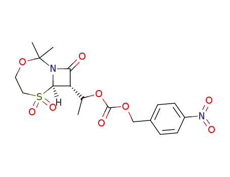 2,2-dimethyl-trans-8-(α-p-nitrobenzyloxycarbonyloxyethyl)-9-oxo-3-oxa-6-thia-1-azabicyclo<5.2.0<sup>1,7</sup>>nonane 6-dioxide