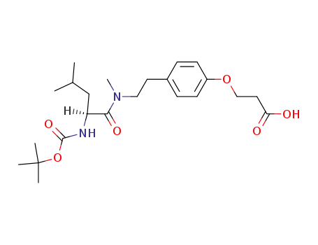 3-(4-{2-[((S)-2-tert-Butoxycarbonylamino-4-methyl-pentanoyl)-methyl-amino]-ethyl}-phenoxy)-propionic acid