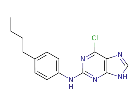 9H-Purine, 2-((4-butylphenyl)amino)-6-chloro-
