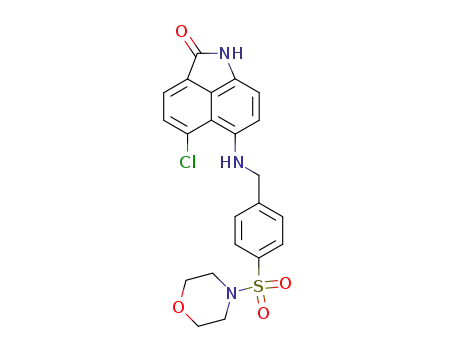 Molecular Structure of 138385-01-0 (N<sup>6</sup>-<4-(morpholinosulfonyl)benzyl>-6-amino-5-chlorobenz<cd>indol-2(1H)-one)
