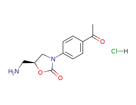(S)-N-<5-aminomethyl-3-(4-acetylphenyl)-2-oxooxazolidine>hydrochloride