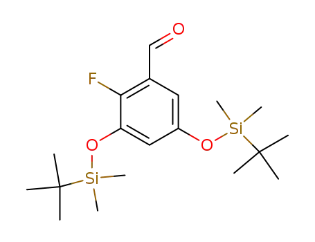 Molecular Structure of 113984-64-8 (Benzaldehyde, 3,5-bis[[(1,1-dimethylethyl)dimethylsilyl]oxy]-2-fluoro-)