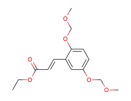 Molecular Structure of 40931-14-4 (ethyl (E)-3-[2,5-bis(methoxymethoxy)phenyl]prop-2-enoate)