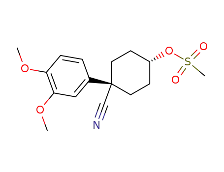 1-(3,4-dimethoxyphenyl)-c-4-<(methylsulfonyl)oxy>-r-1-cyclohexanecarbonitrile