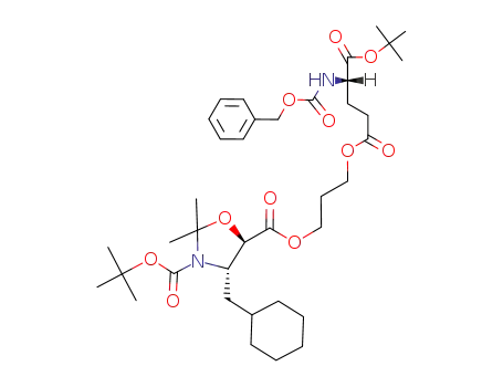 O<sup>ω</sup>-<3-<<<(4S,5R)-4-(cyclohexylmethyl)-3-<(1,1-dimethylethoxy)carbonyl>-2,2-dimethyl-5-oxazolidinyl>carbonyl>oxy>propyl>-N<sup>α</sup>-<(phenylmethoxy)carbonyl>-L-glutamic acid, 1,1-dimethylethyl ester