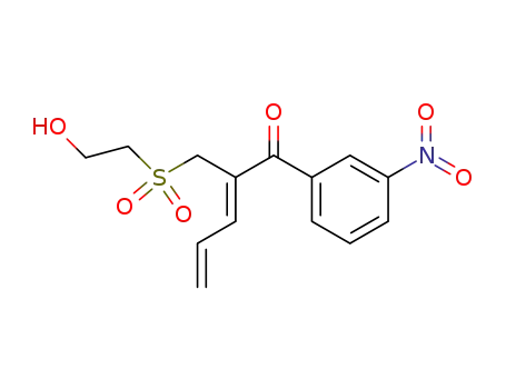 Molecular Structure of 115321-58-9 (2-<<(2-hydroxyethyl)sulfonyl>methyl>-m-nitro-2(Z)-pentadienophenone)