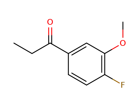 Molecular Structure of 82846-20-6 (1-Propanone, 1-(4-fluoro-3-methoxyphenyl)-)