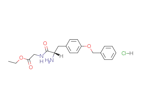 Molecular Structure of 100039-27-8 (Glycine, N-[O-(phenylmethyl)-L-tyrosyl]-, ethyl ester, monohydrochloride)