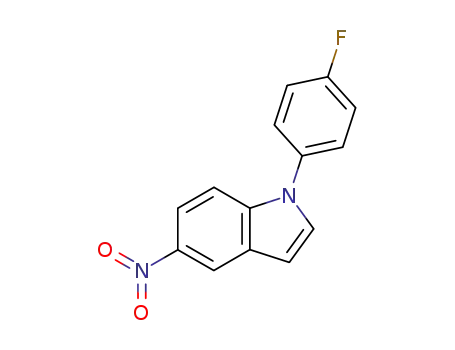 Molecular Structure of 138900-17-1 (1H-Indole, 1-(4-fluorophenyl)-5-nitro-)
