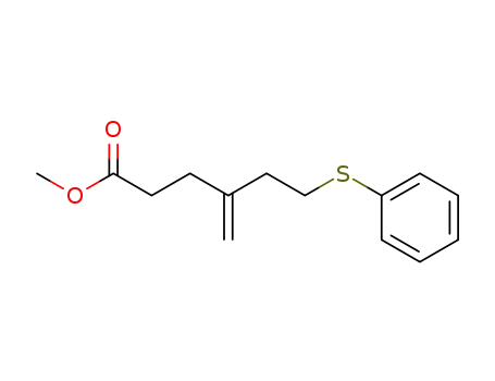 Molecular Structure of 160189-64-0 (methyl 4-methylene-6-(phenylthio)hexanoate)