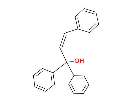 Molecular Structure of 120609-16-7 ((Z)-1,1,3-Triphenyl-2-propen-1-ol)
