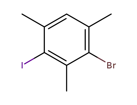 Molecular Structure of 124312-44-3 (2-bromo-4-iodo-1,3,5-trimethylbenzene)