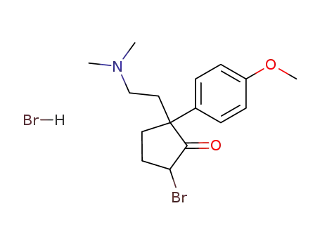 Cyclopentanone,
5-bromo-2-[2-(dimethylamino)ethyl]-2-(4-methoxyphenyl)-,
hydrobromide