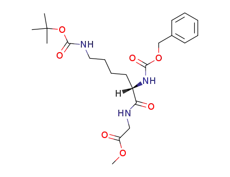 Molecular Structure of 10342-52-6 (N<sup>α</sup>-Benzyloxycarbonyl-N<sup>ε</sup>-tert-butyloxycarbonyl-L-lysylglycine Methyl Ester)