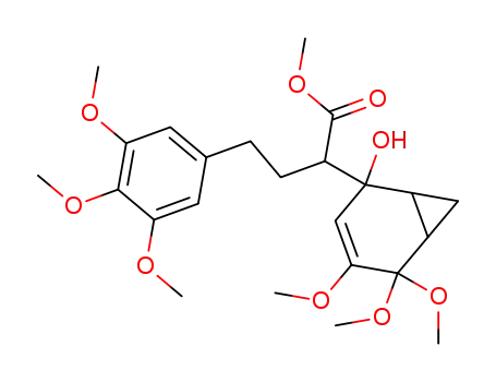 2-(2-Hydroxy-4,5,5-trimethoxy-bicyclo[4.1.0]hept-3-en-2-yl)-4-(3,4,5-trimethoxy-phenyl)-butyric acid methyl ester