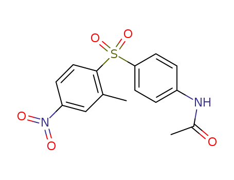Molecular Structure of 125743-96-6 (4'-acetamino-2-methyl-4-nitro-diphenylsulfone)