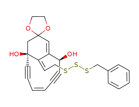 13-<(E)-2-<(phenylmethyl)trithio>ethylidene>spiro<bicyclo<7.3.1>trideca-4,9-diene-2,6-diyne-11,2'-<1,3>dioxolane>-1,8-diol