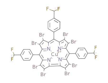 copper β-octabromo-meso-tris(p-CF<sub>3</sub>-phenyl)corrole