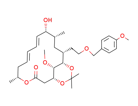 Molecular Structure of 124781-21-1 (6''-dihydro-3,5-isopropylidene-6''-O-(4-methoxybenzyl) leuconolide A<sub>1</sub>)