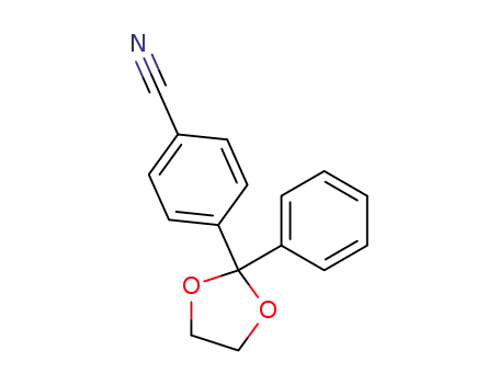 Molecular Structure of 76509-32-5 (Benzonitrile, 4-(2-phenyl-1,3-dioxolan-2-yl)-)