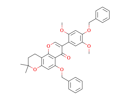 4',5-bis(benzyloxy)-2',5'-dimethoxy-2,2-dimethyldihydropyrano<6,5-h>isoflavone