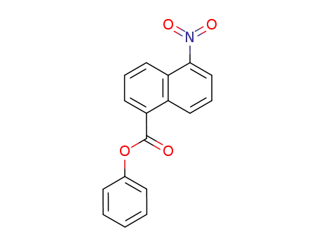 Molecular Structure of 95092-66-3 (1-Naphthalenecarboxylic acid, 5-nitro-, phenyl ester)