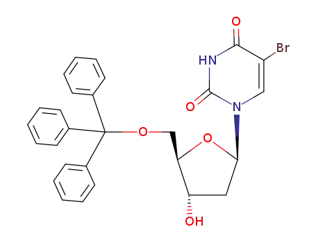 Molecular Structure of 15414-60-5 (5-bromo-5'-O-trityl-2'-deoxyuridine)