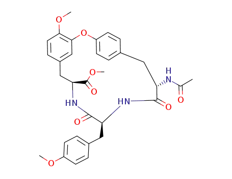 <9S-(9R*,12R*,15R*)>-methyl 15-<acetylamino>-4-methoxy-12-<(4-methoxyphenyl)methyl>-11,14-dioxo-2-oxa-10,13-diazatricyclo<15.2.2.1<sup>3,7</sup>>docosa-3,5,7(22),17,19,20-hexaene-9-carboxylate