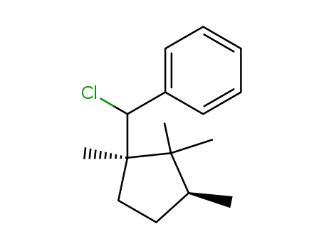 Molecular Structure of 74458-70-1 ((Ξ)-<Chlor<(1R,3S)-1,2,2,3-tetramethylcyclopentyl>methyl>benzol)