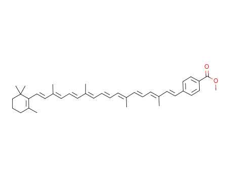 Molecular Structure of 90652-11-2 ((7'E)-7'-<(4-methoxycarbonyl)phenyl>-7'-apo-β-carotene)