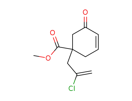 Molecular Structure of 87994-93-2 (3-Cyclohexene-1-carboxylic acid, 1-(2-chloro-2-propenyl)-5-oxo-,
methyl ester)