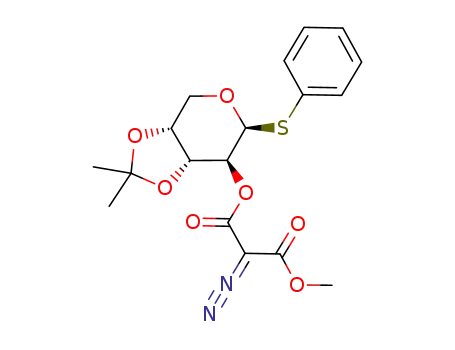 β-1-deoxy-1-C-(phenylthio)-2-O-(1'-oxo-2'-diazo-2'-(methoxycarbonyl)ethyl)-3,4-O-isopropylidene-D-arabinopyranose