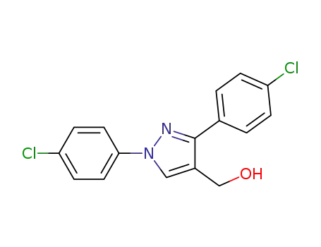 Molecular Structure of 618441-60-4 ((1,3-bis(4-chlorophenyl)-1H-pyrazol-4-yl)methanol)