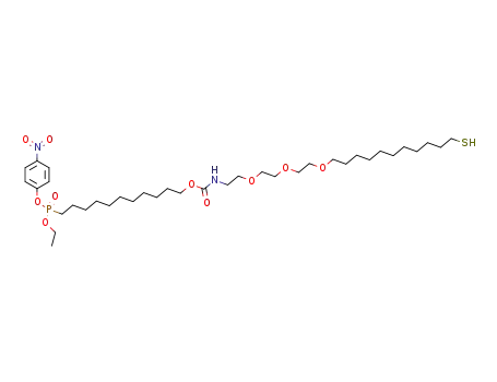 5,8,11-Trioxa-2-azadocosanoic acid, 22-mercapto-,
11-[ethoxy(4-nitrophenoxy)phosphinyl]undecyl ester