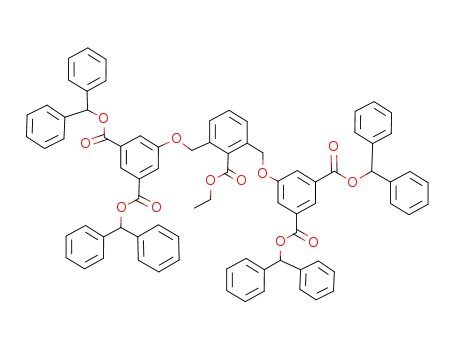 1,3-Benzenedicarboxylic acid,
5,5'-[[2-(ethoxycarbonyl)-1,3-phenylene]bis(methyleneoxy)]bis-,
tetrakis(diphenylmethyl) ester
