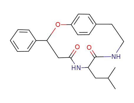 Molecular Structure of 127087-11-0 (cyclo-<N-<3-<<4-(1b-aminoethyl)phenyl>oxy>-9-phenylpropanoyl>leucyl>)