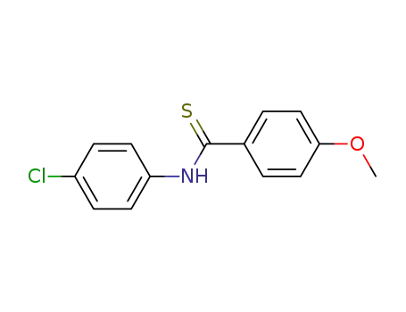 Molecular Structure of 127351-02-4 (N-(4-chlorophenyl)-4-methoxybenzenecarbothioamide)