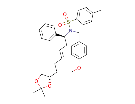 N-[(E)-(S)-6-((S)-2,2-Dimethyl-[1,3]dioxolan-4-yl)-1-phenyl-hex-3-enyl]-N-(4-methoxy-benzyl)-4-methyl-benzenesulfonamide