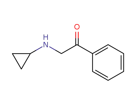 Molecular Structure of 18381-60-7 (2-(Cyclopropylamino)-1-phenylethanone)