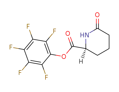 Molecular Structure of 78664-72-9 (2-Piperidinecarboxylic acid, 6-oxo-, pentafluorophenyl ester, (S)-)