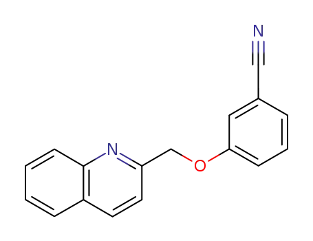 Molecular Structure of 107813-60-5 (3-(Quinolin-2-ylmethoxy)-benzonitrile)